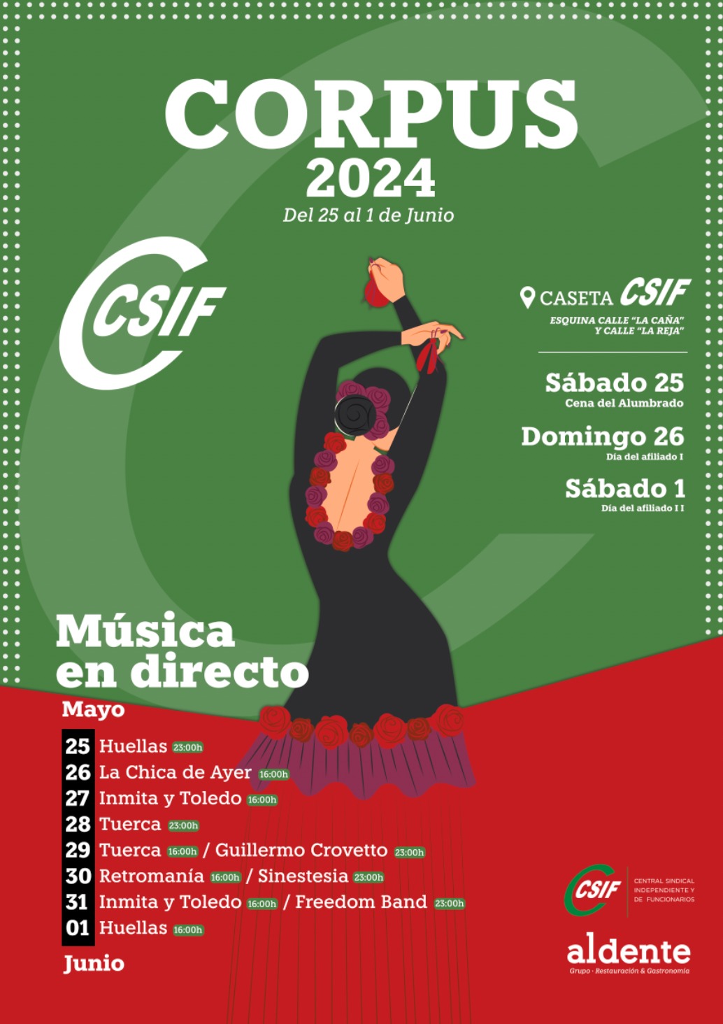 Disfruta del Corpus 2024 en la caseta del sindicato CSIF Granada